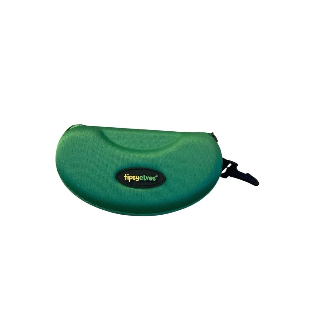Tipsy Elves White Miami Ice Sport Sunglasses Mirror Lens Retro Shield +‎ Case